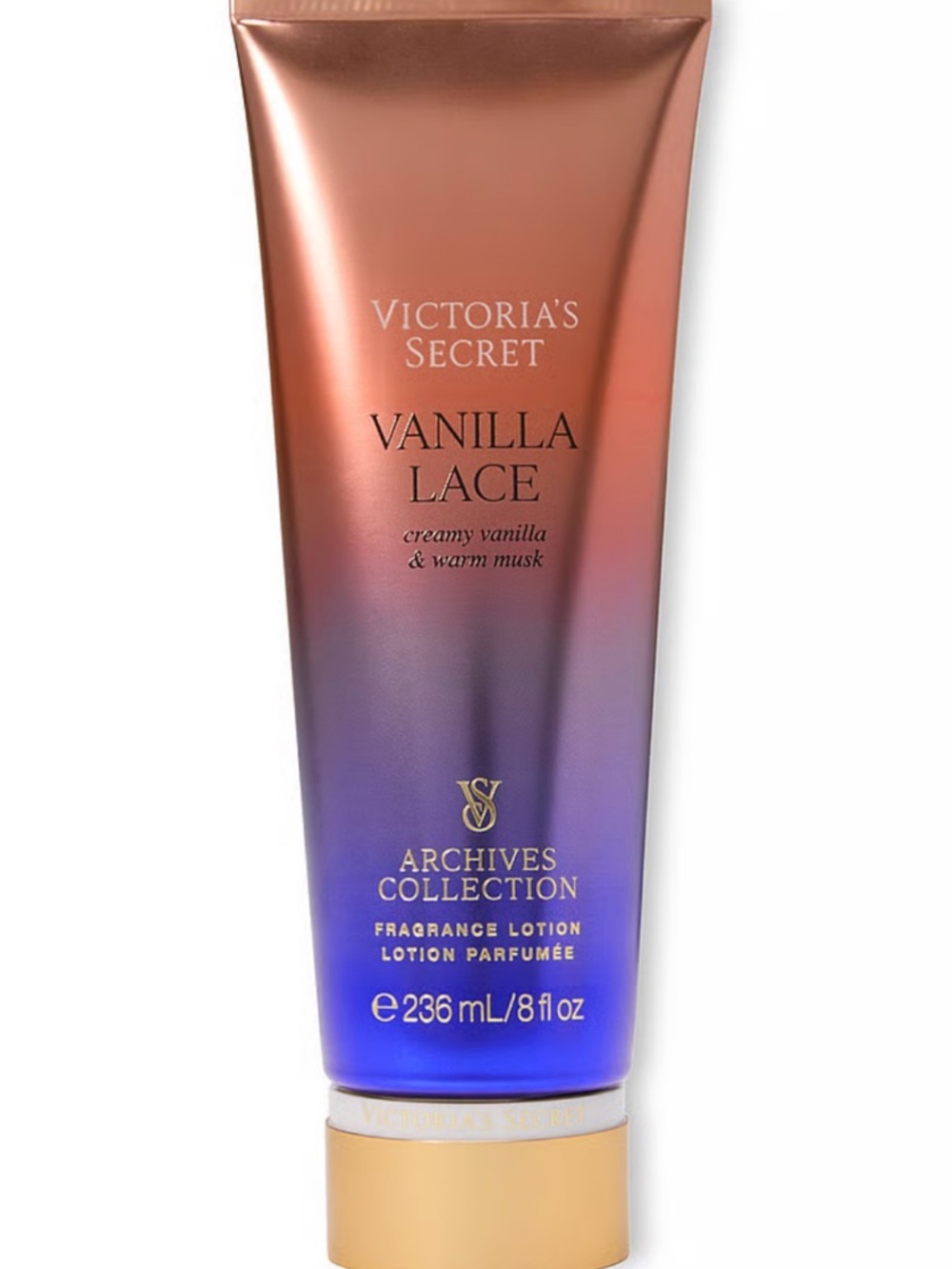 Victoria's Secret Vanilla Lace Lotion in Copper and Purple Gradient